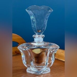 Vintage Tulip Lead Crystal Perfume Bottle Decanter